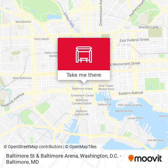 Mapa de Baltimore St & Baltimore Arena