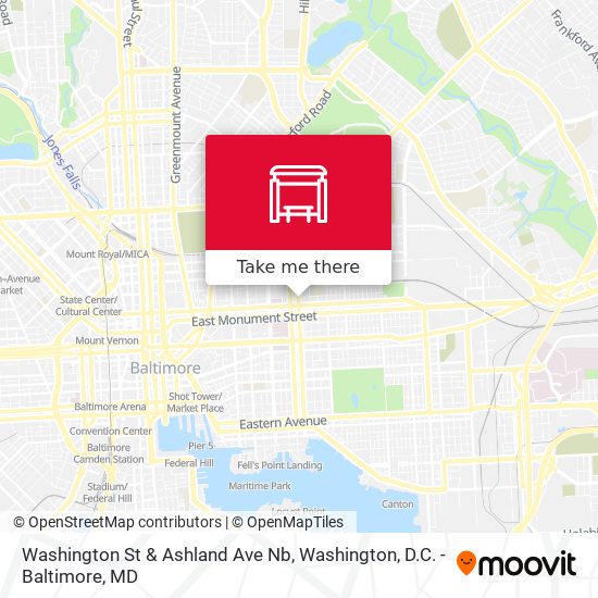 Washington St & Ashland Ave Nb map