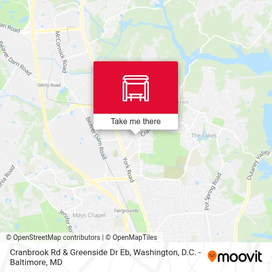 Cranbrook Rd & Greenside Dr Eb map