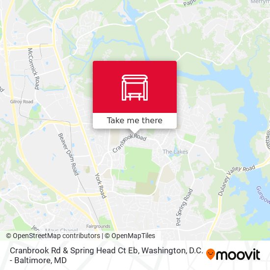 Cranbrook Rd & Spring Head Ct Eb map