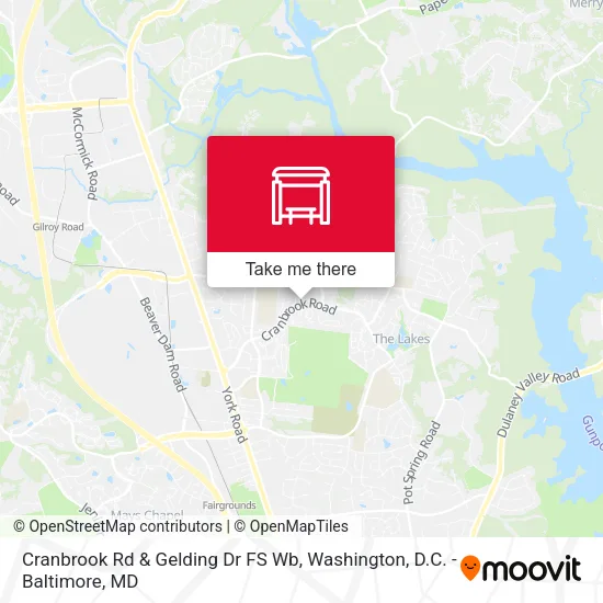 Cranbrook Rd & Gelding Dr FS Wb map