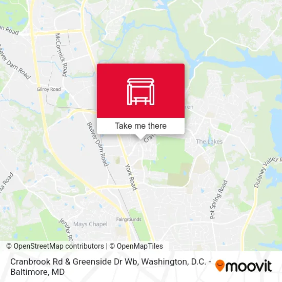 Cranbrook Rd & Greenside Dr Wb map