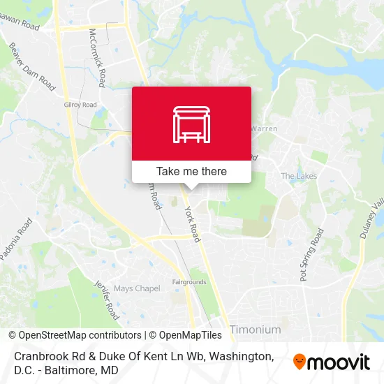 Mapa de Cranbrook Rd & Duke Of Kent Ln Wb