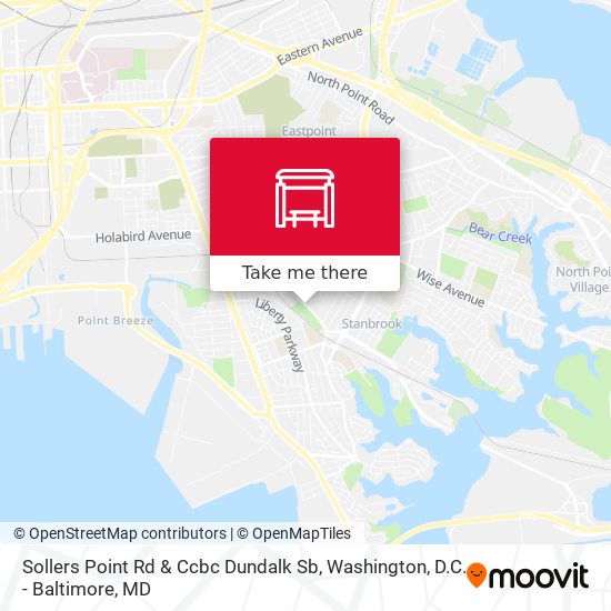 Sollers Point Rd & Ccbc Dundalk Sb map