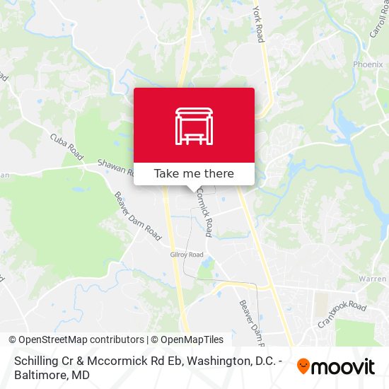 Schilling Cr & Mccormick Rd Eb map
