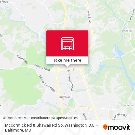 Mccormick Rd & Shawan Rd Sb map