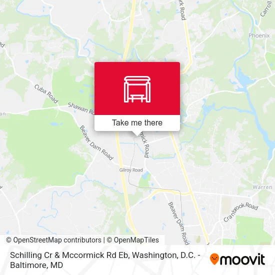 Schilling Cr & Mccormick Rd Eb map