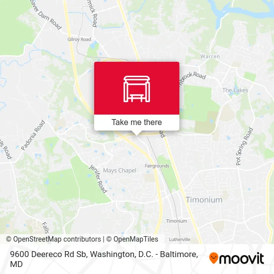 9600 Deereco Rd Sb map