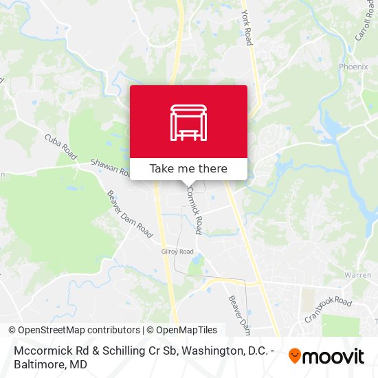 Mccormick Rd & Schilling Cr Sb map