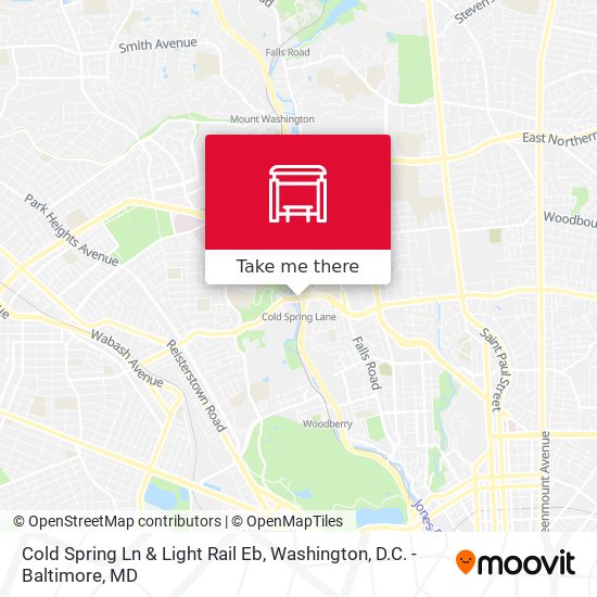 Cold Spring Ln & Light Rail Eb map