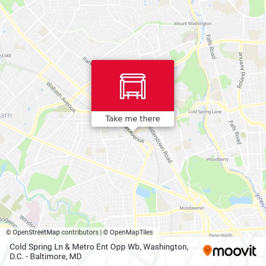 Cold Spring Ln & Metro Ent Opp Wb map