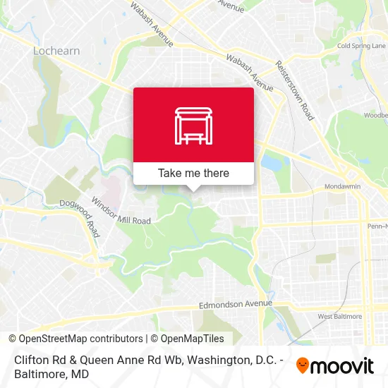 Clifton Rd & Queen Anne Rd Wb map