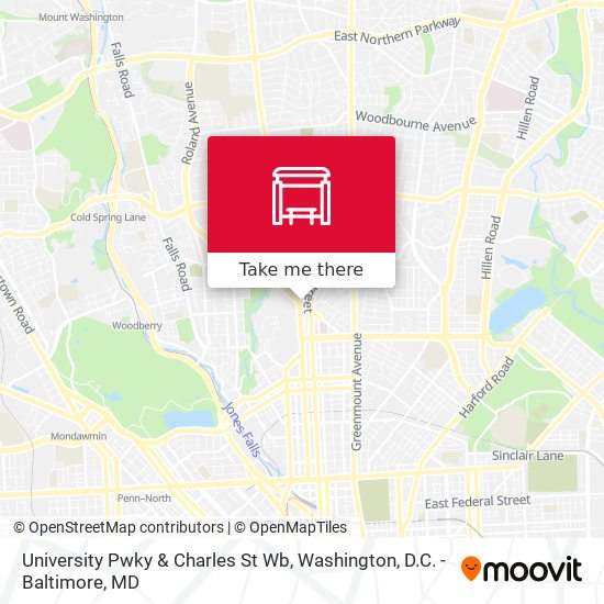 University Pwky & Charles St Wb map