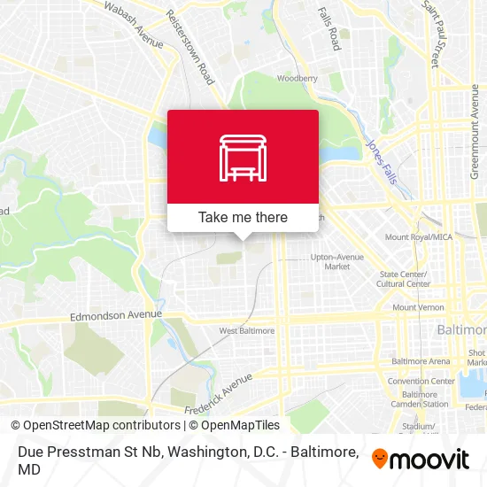 Due Presstman St Nb map