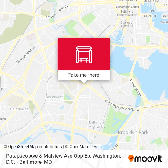 Patapsco Ave & Malview Ave Opp Eb map