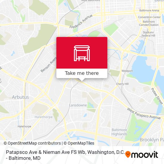 Patapsco Ave & Nieman Ave FS Wb map
