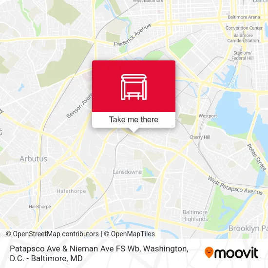 Patapsco Ave & Nieman Ave FS Wb map