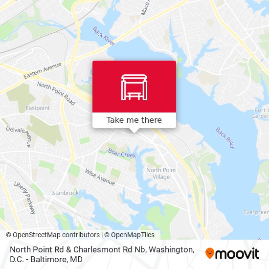 Mapa de North Point Rd & Charlesmont Rd Nb