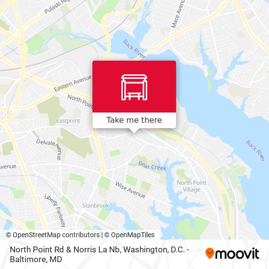 North Point Rd & Norris La Nb map