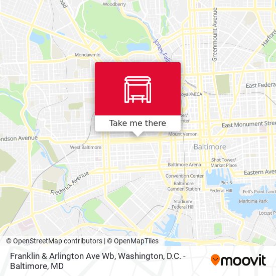 Franklin & Arlington Ave Wb map