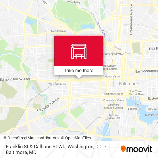 Franklin St & Calhoun St Wb map