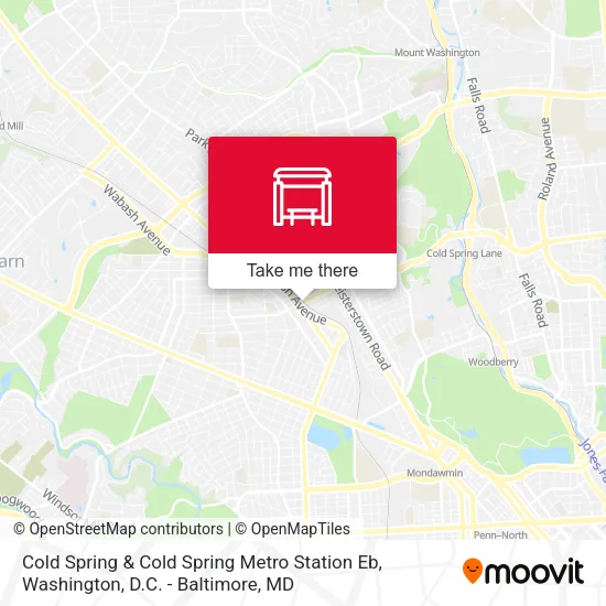 Mapa de Cold Spring & Cold Spring Metro Station Eb