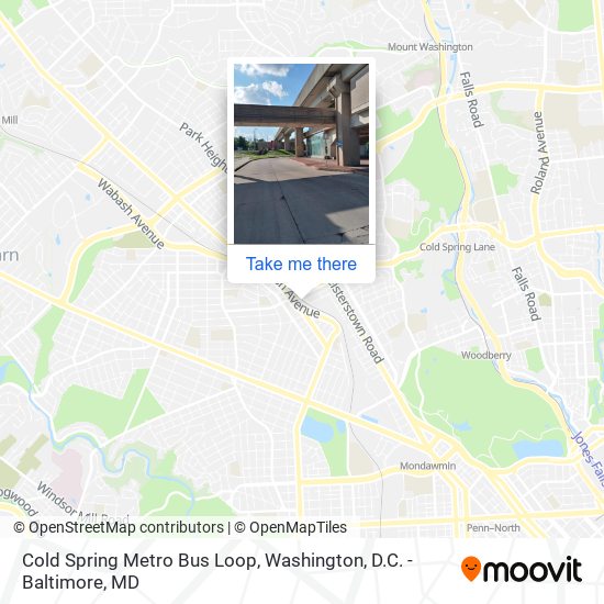 Mapa de Cold Spring Metro Bus Loop