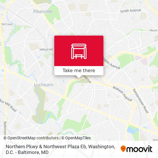 Northern Pkwy & Northwest Plaza Eb map