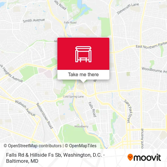 Falls Rd & Hillside Fs Sb map