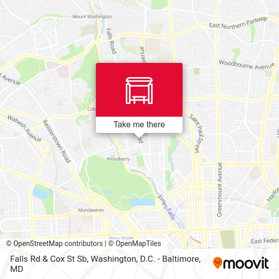 Falls Rd & Cox St Sb map