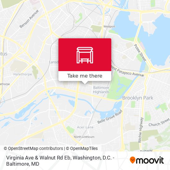 Virginia Ave & Walnut Rd Eb map
