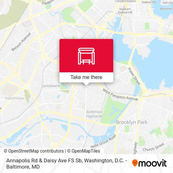 Annapolis Rd & Daisy Ave FS Sb map