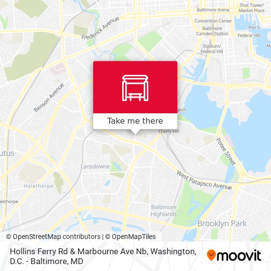 Hollins Ferry Rd & Marbourne Ave Nb map