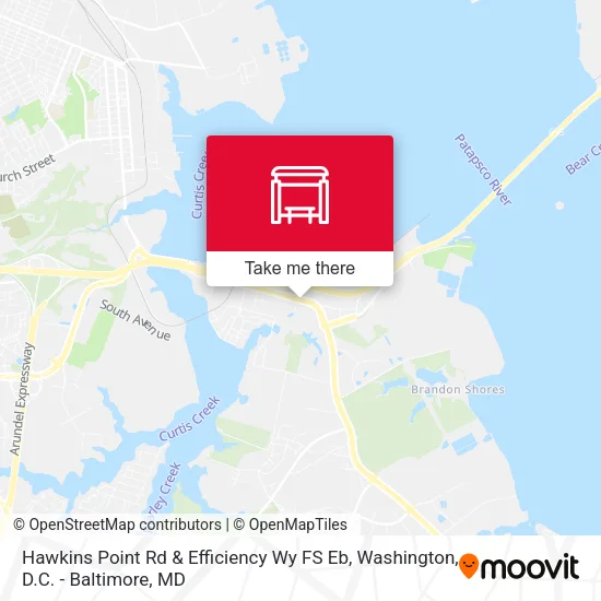 Hawkins Point Rd & Efficiency Wy FS Eb map