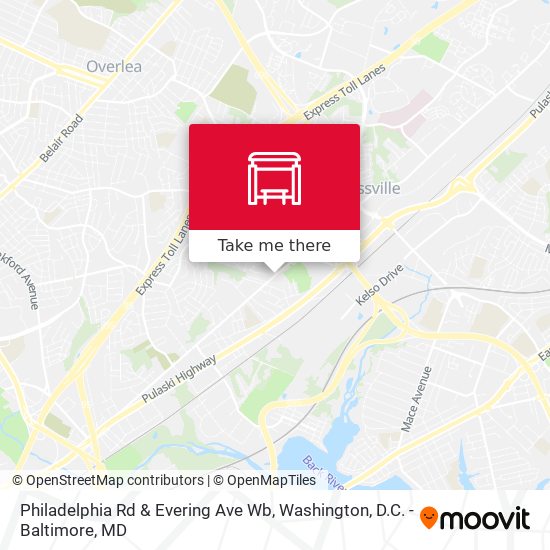 Philadelphia Rd & Evering Ave Wb map
