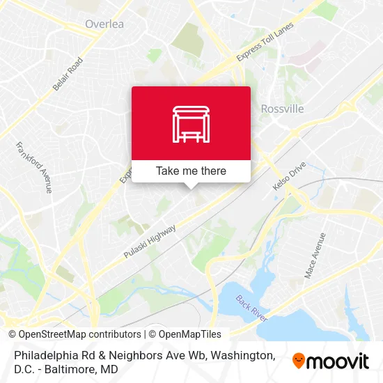 Philadelphia Rd & Neighbors Ave Wb map