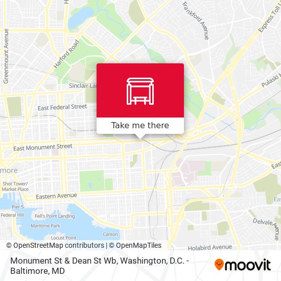 Monument St & Dean St Wb map