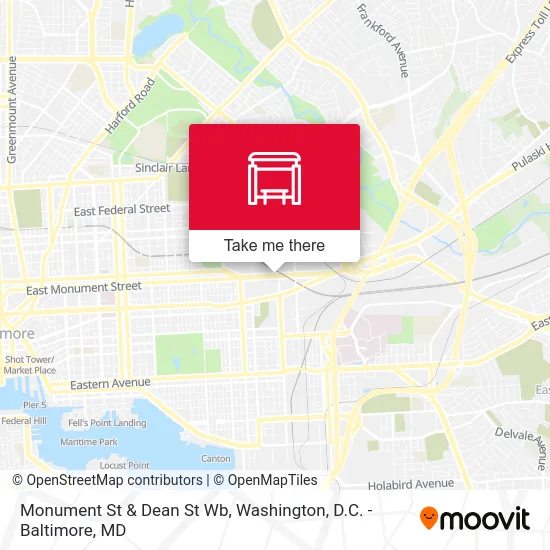 Monument St & Dean St Wb map