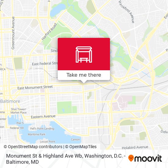 Monument St & Highland Ave Wb map