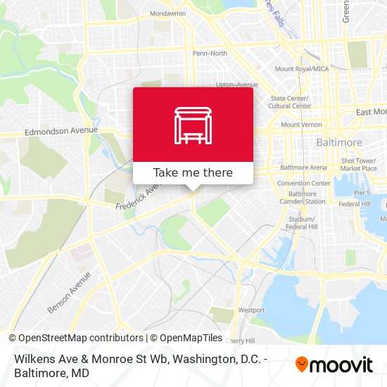 Wilkens Ave & Monroe St Wb map