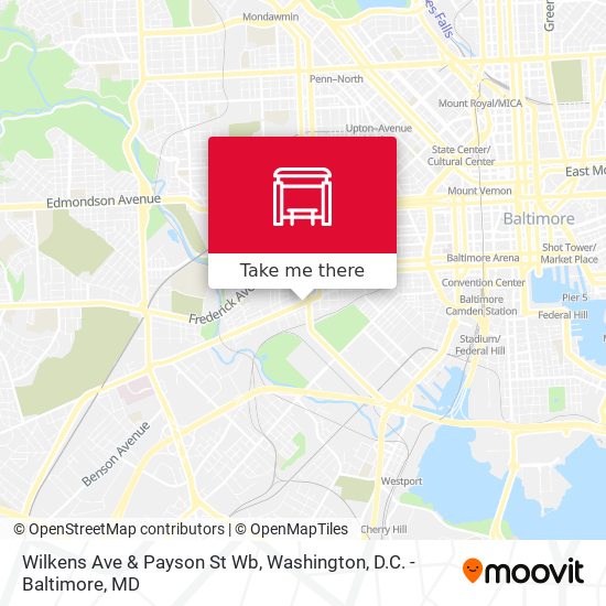Wilkens Ave & Payson St Wb map