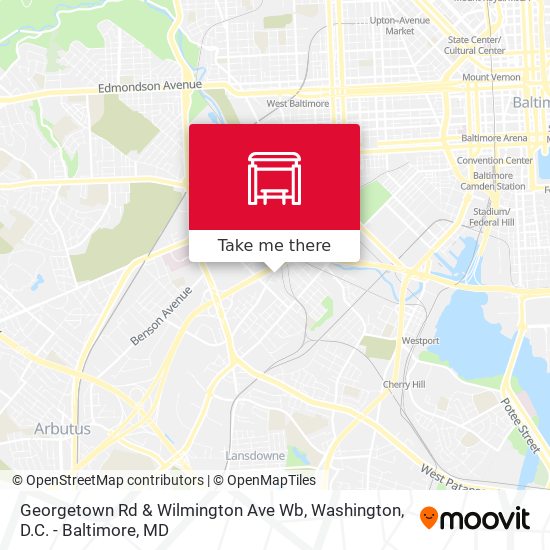 Georgetown Rd & Wilmington Ave Wb map