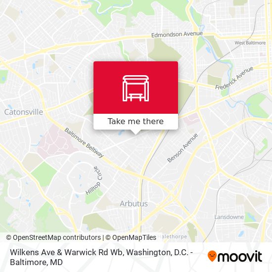 Wilkens Ave & Warwick Rd Wb map