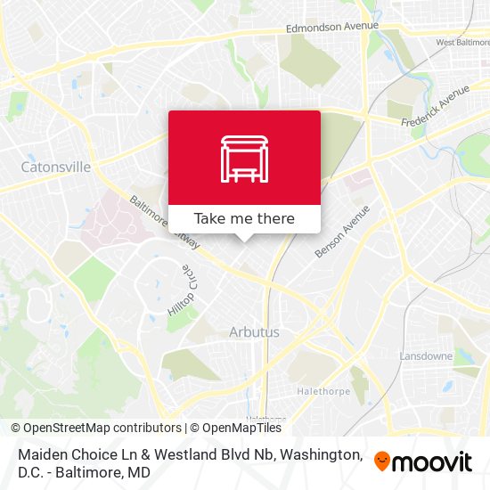 Mapa de Maiden Choice Ln & Westland Blvd Nb