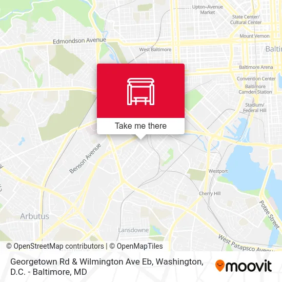 Georgetown Rd & Wilmington Ave Eb map