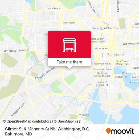 Gilmor St & Mchenry St Nb map