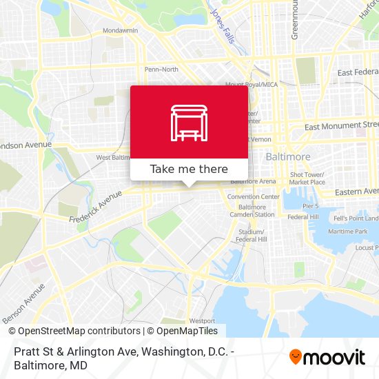 Mapa de Pratt St & Arlington Ave