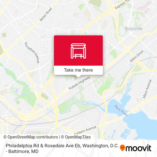 Philadelphia Rd & Rosedale Ave Eb map