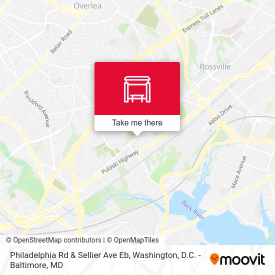 Philadelphia Rd & Sellier Ave Eb map