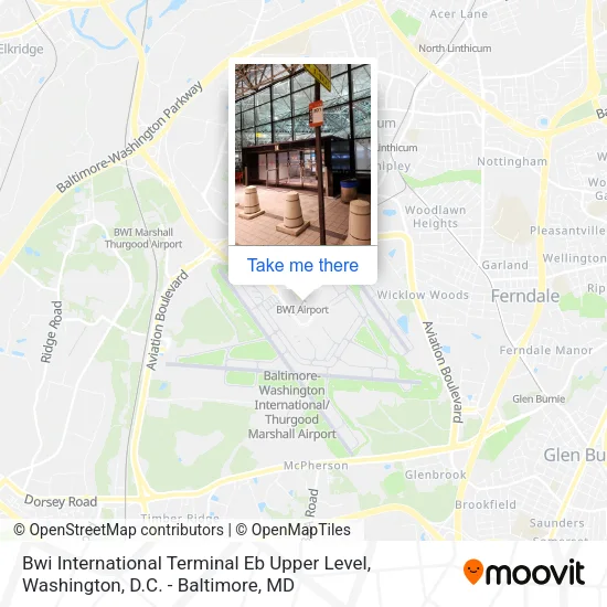 Mapa de Bwi International Terminal Eb Upper Level